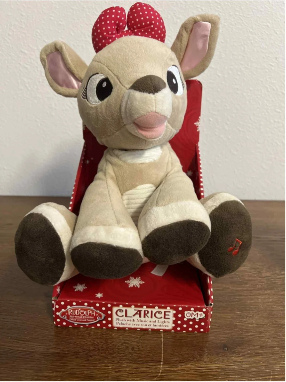 Rudolph Clarice Musical Light-Up Plush Kids Preferred NIB Works Holiday Xmas